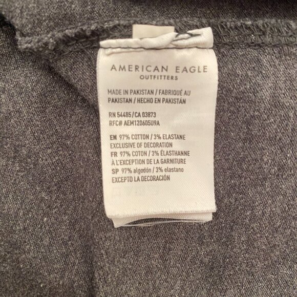 American Eagle Striped Collar Club Logo Polo Shirt - Picture 7 of 7